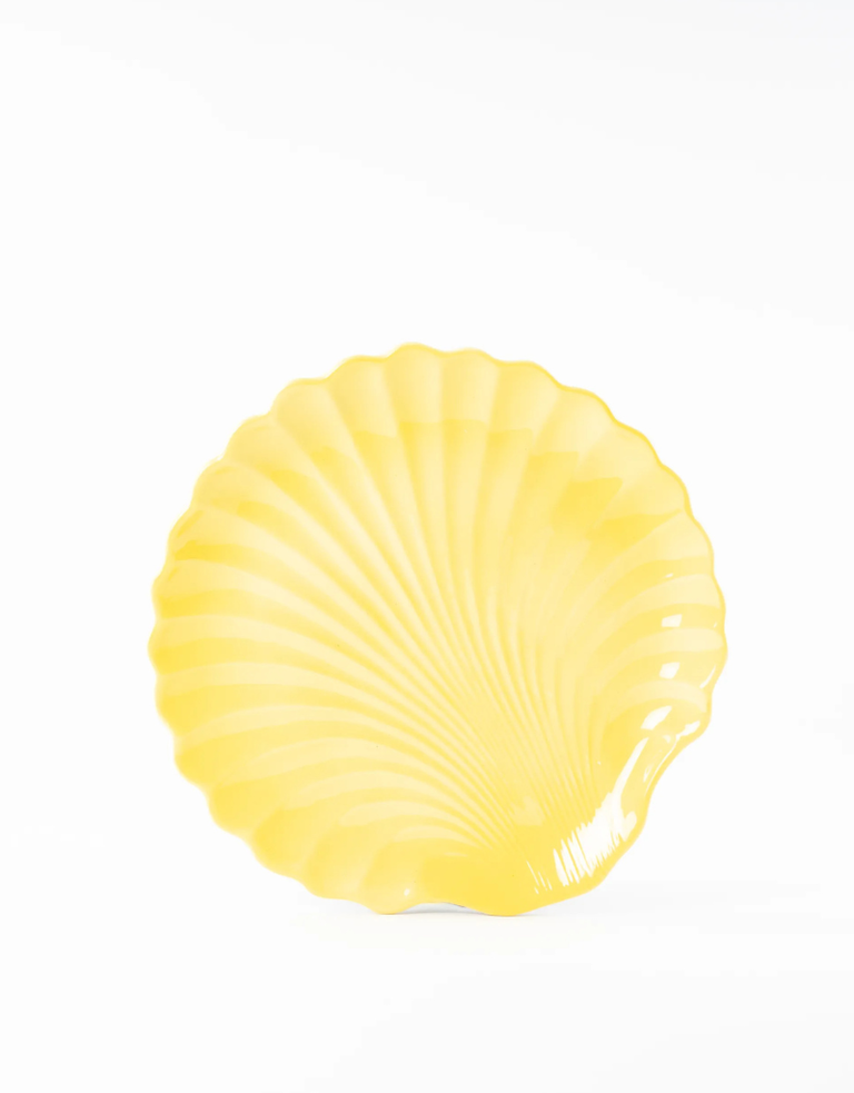 Les Ottomans Shell ceramic dinner plate - Yellow