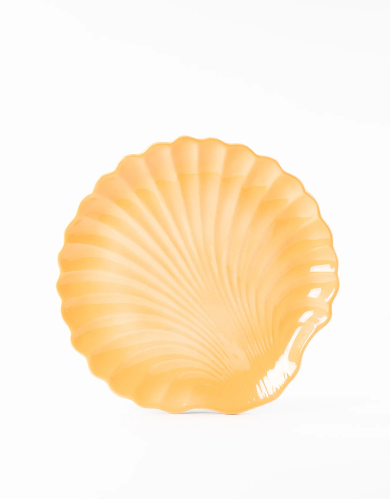 Les Ottomans Shell ceramic dinner plate - Orange