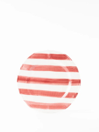 Les Ottomans Stripes dinner plate - Red Les Ottomans Stripes dinner plate - Red