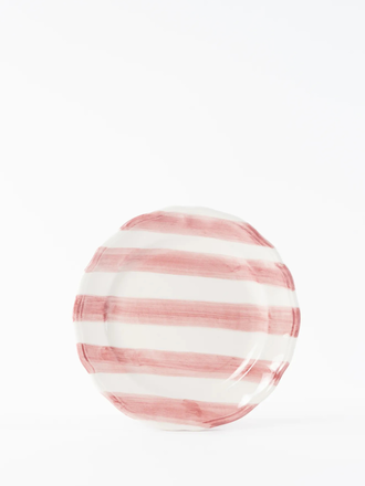 Les Ottomans Stripes dinner plate - Pink Les Ottomans Stripes dinner plate - Pink