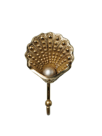 Shell with pearl wall hook Shell with pearl wall hook