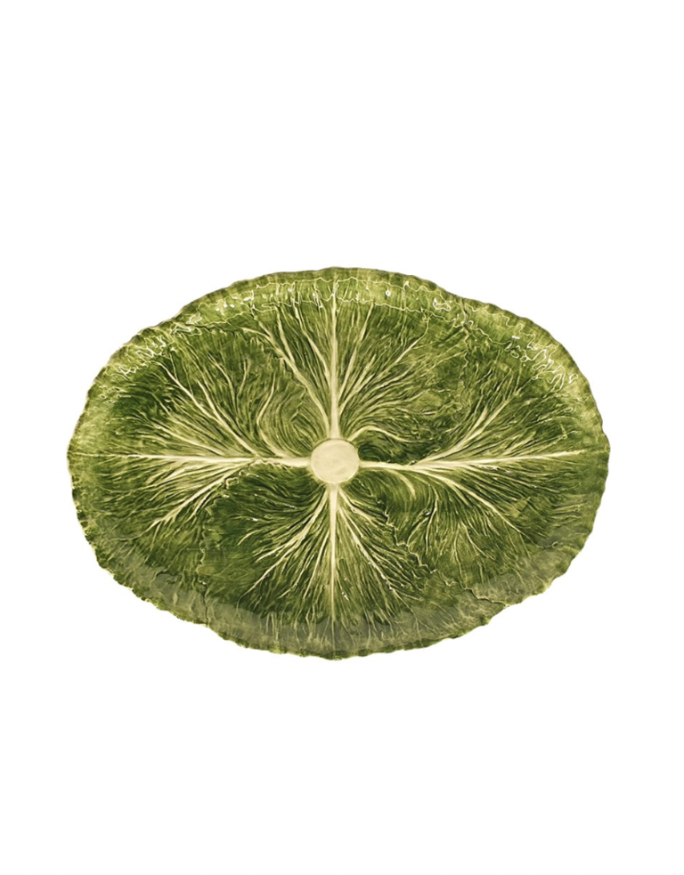 Les Ottomans Radicchio ceramic platter - green