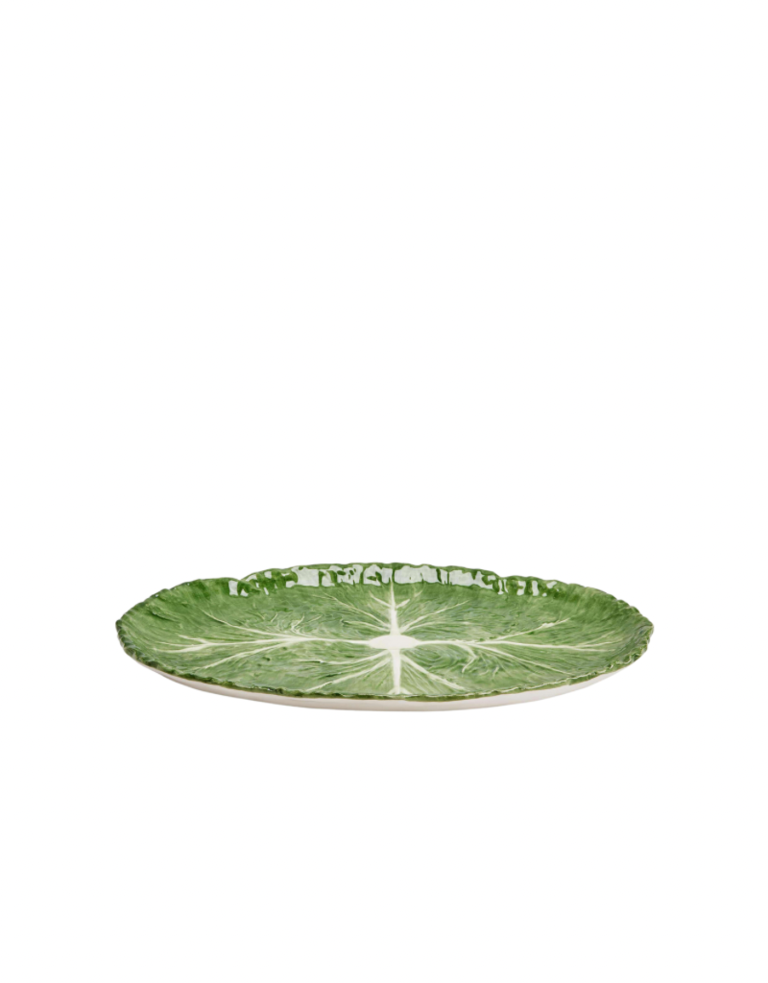 Les Ottomans Radicchio ceramic platter - green