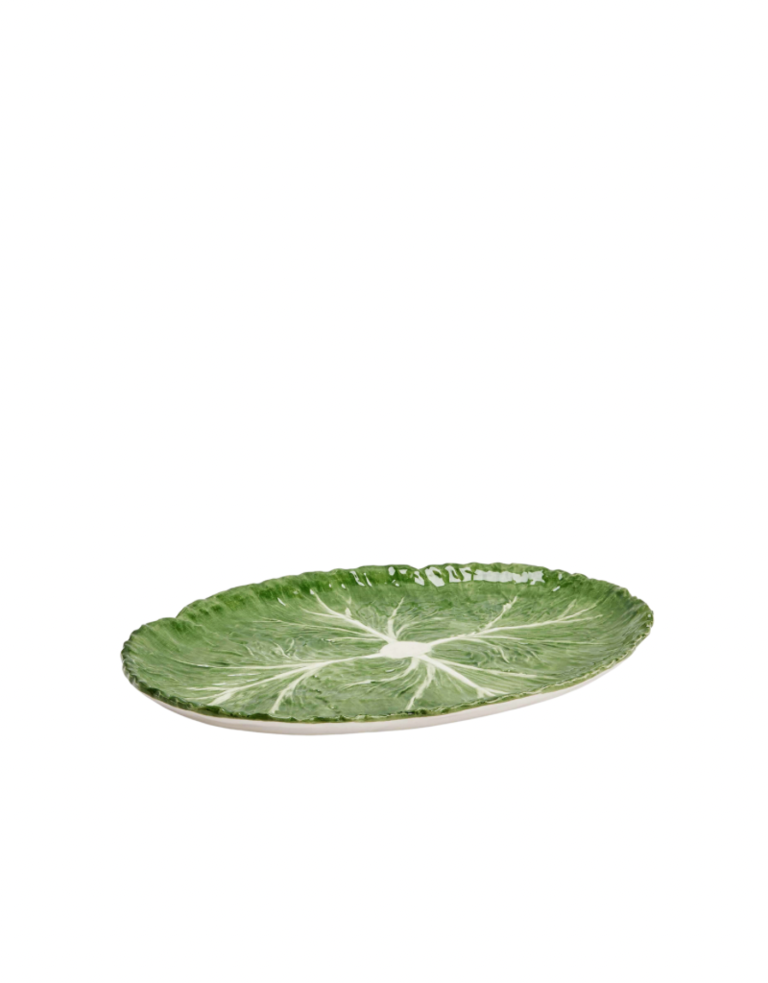 Les Ottomans Radicchio ceramic platter - green