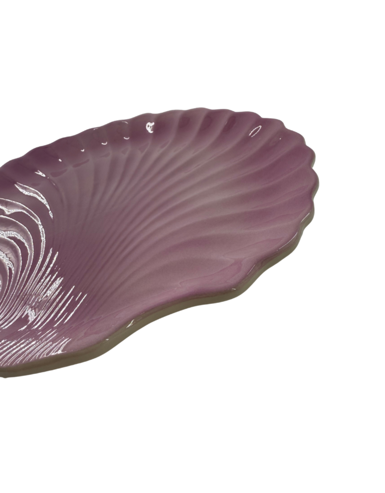 Les Ottomans Schelpvormig Keramisch Dinerbord – Lila