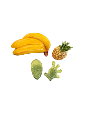 Les Ottomans Ceramic Table Decorations – Fruits & Cacti (Set of 4)