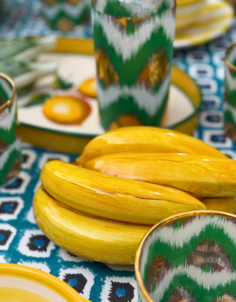 Les Ottomans Ceramic Table Decorations – Fruits & Cacti (Set of 4)