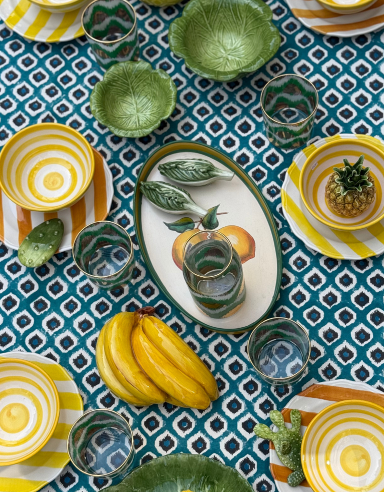 Les Ottomans Ceramic Table Decorations – Fruits & Cacti (Set of 4)