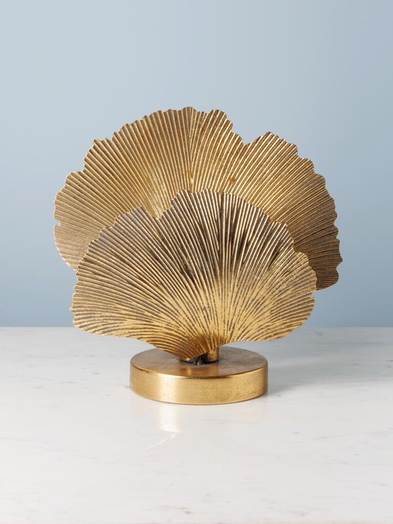Gouden Ginkgo Tafellamp – 31,5 cm