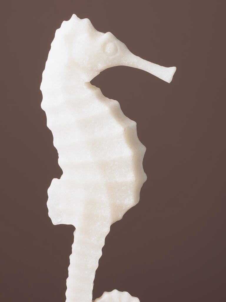 White Seahorse Bookends – Polyresin – 32 x 12 x 10 cm