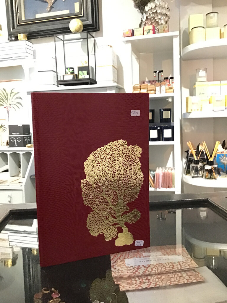 Sloane Stationery Sloane Stationery Coral Ocean Range notebook (A5)- red with gold