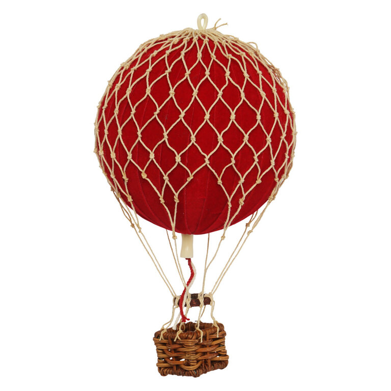 Floating the Skies – Velvet Hot Air Balloon – Red – Ø 8.5 cm