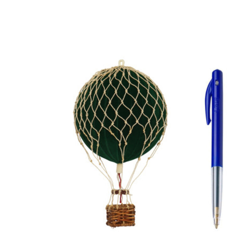 Floating the Skies – Velvet Hot Air Balloon – Green – Ø 8.5 cm