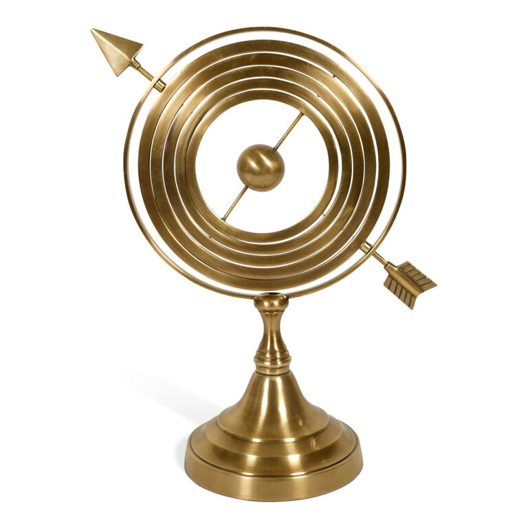 Arrow Armillary – Brass Finish – 28 × 20.5 × 35.5 cm