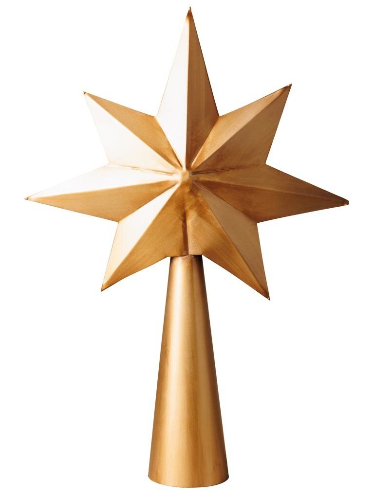 ‘Electra’ Kerstdecoratie – Gouden IJzeren Ster – 47 × 32 × 9 cm