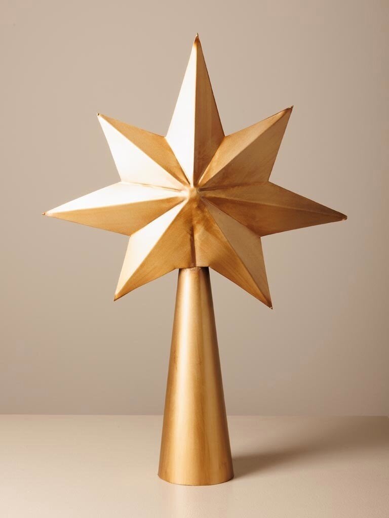 ‘Electra’ Christmas Decoration – Gold Iron Star – 47 × 32 × 9 cm