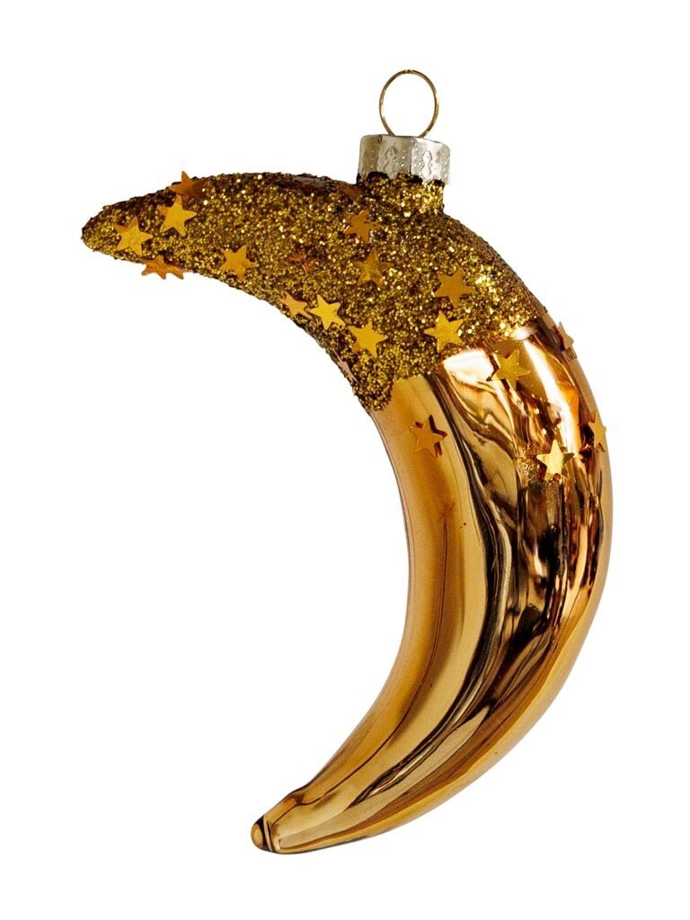 Crescent Moon Christmas Ornaments - Two sizes available