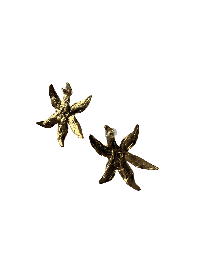 Florette Oorbellen – Gouden Bloem met Parel