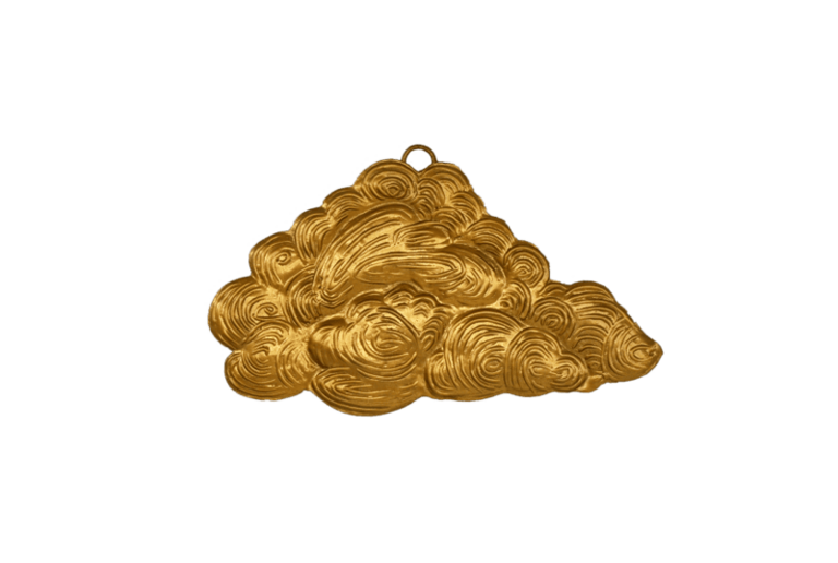 Boncoeurs Wolken Ornament – Messing – Verkrijgbaar in Twee Maten