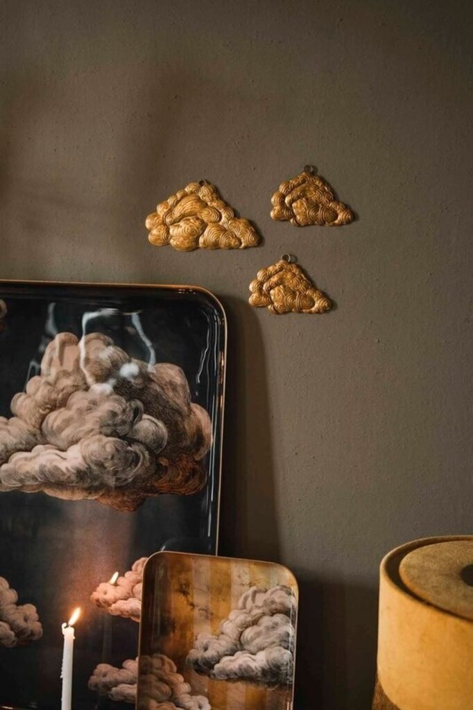 Boncoeurs Wolken Ornament – Messing – Verkrijgbaar in Twee Maten