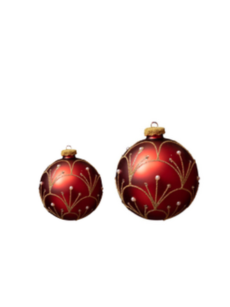 Red Christmas bauble - 2 sizes