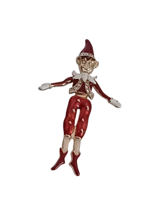Vintage Napier brooch – harlequin elf