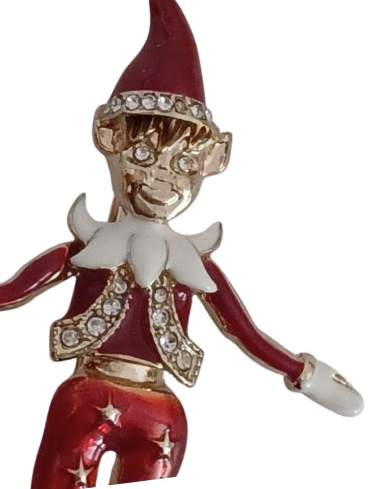 Vintage Vintage Napier brooch – harlequin elf