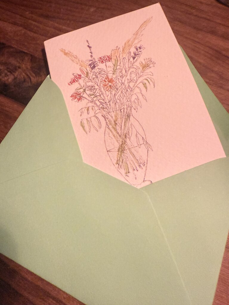 Marlies Boomsma Gift card with flowers
