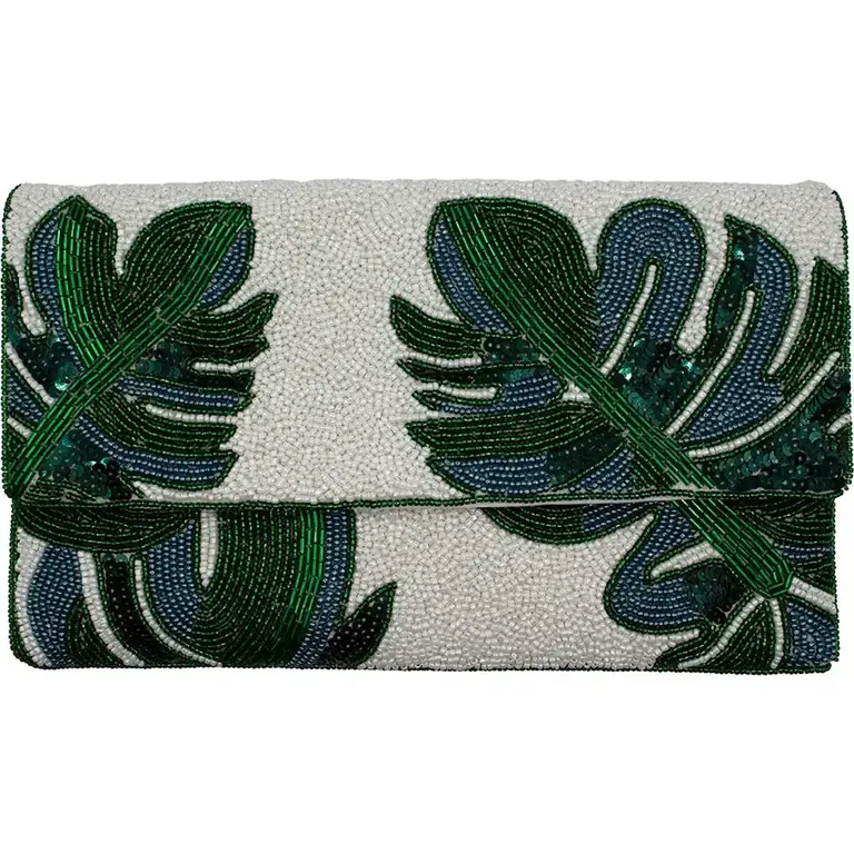Kralenclutch met Palmbladeren