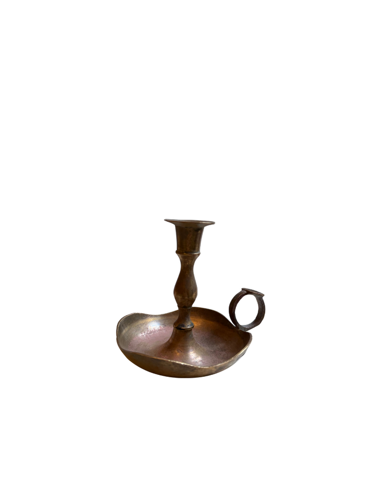 Vintage Messing Kandelaar met Handvat – Spanje