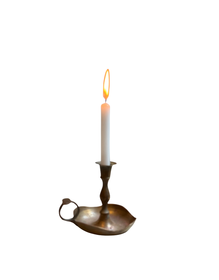 Vintage Brass Candle Holder with Handle – Spain