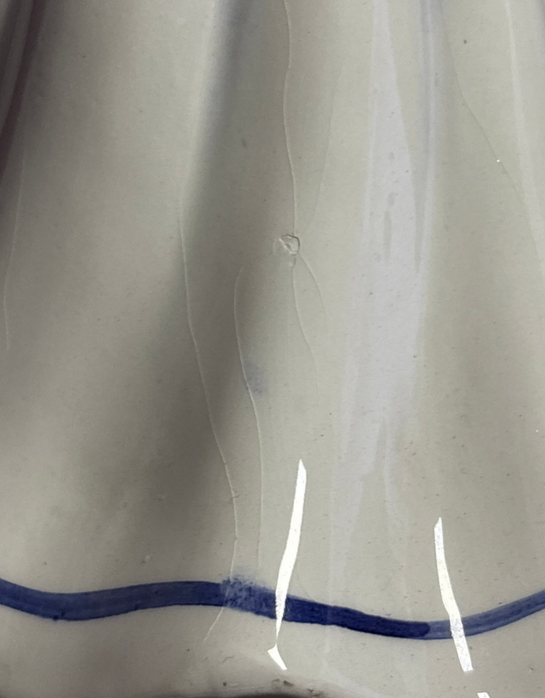 Vintage Vintage Blue & White Christmas Angel – Thun Style – 24 cm