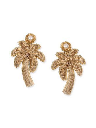 Olivia Dar Palm Tree Earrings – Gold