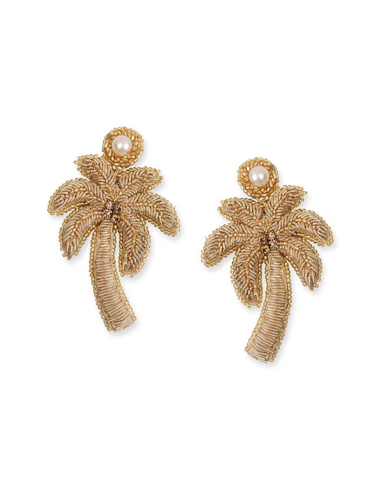Olivia Dar Palmboom Oorbellen – Goud