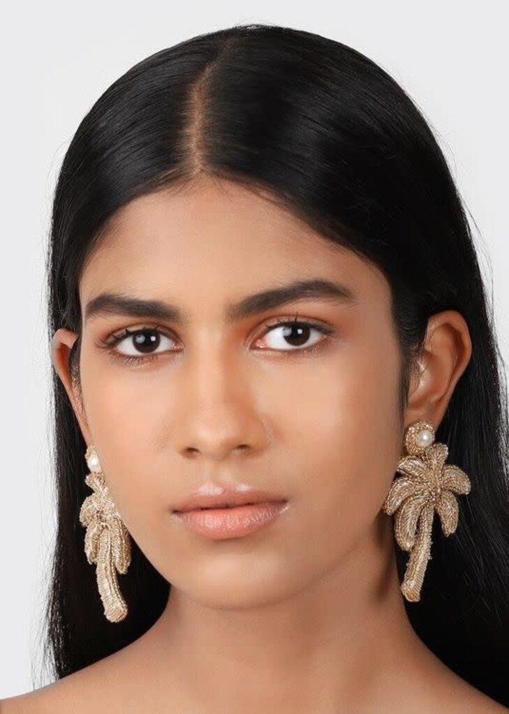 Olivia Dar Palm Tree Earrings – Gold