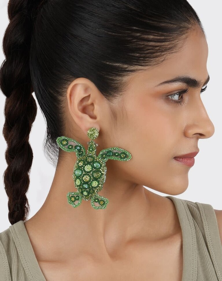 Olivia Dar Schildpad Oorbellen – Groen