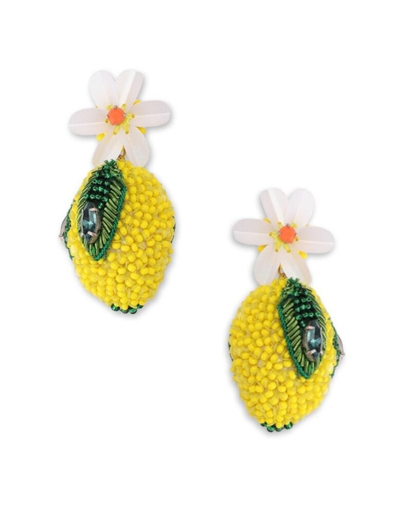 Olivia Dar Lemon Earrings – Yellow