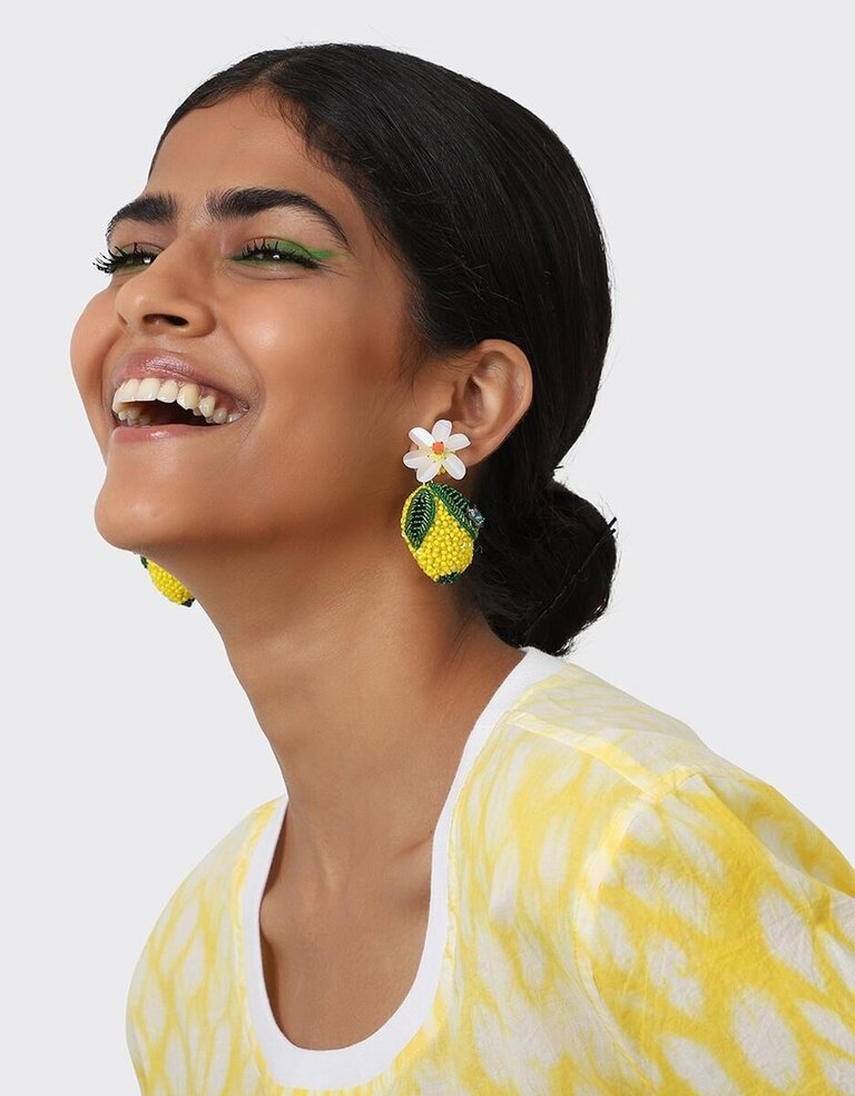 Olivia Dar Lemon Earrings – Yellow
