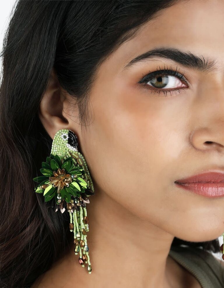 Olivia Dar Parrot Earrings – Matcha