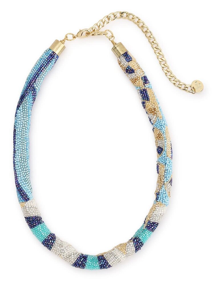 Olivia Dar Choker Ketting – Sea Blue | Olivia Dar