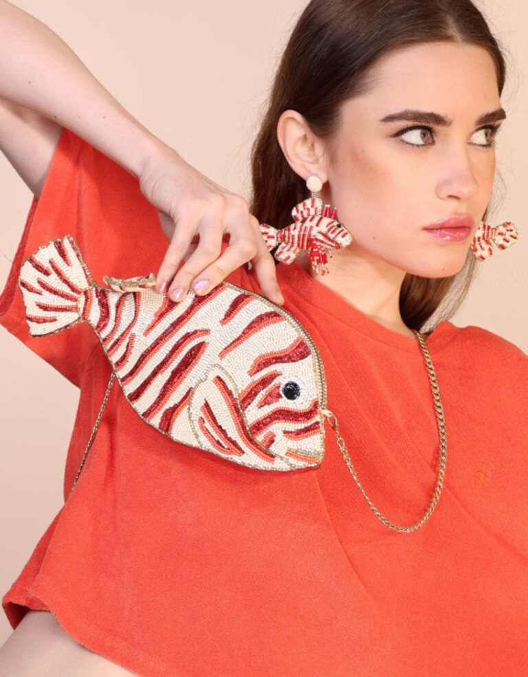 Olivia Dar Lion Fish Bag – Red | Olivia Dar