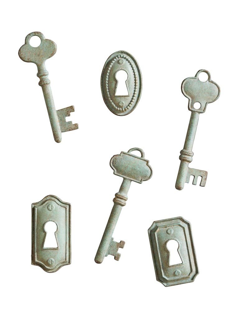 Set van Zes Slot & Sleutel Magneten – IJzer