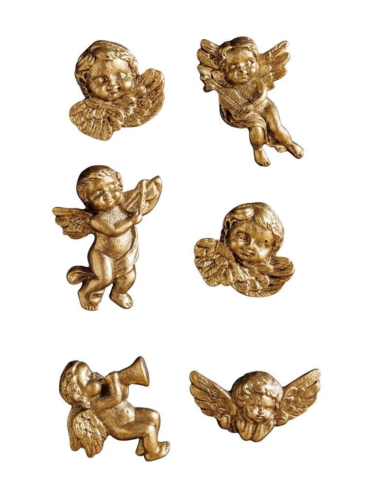 Set of Six Angel Magnets – Gold