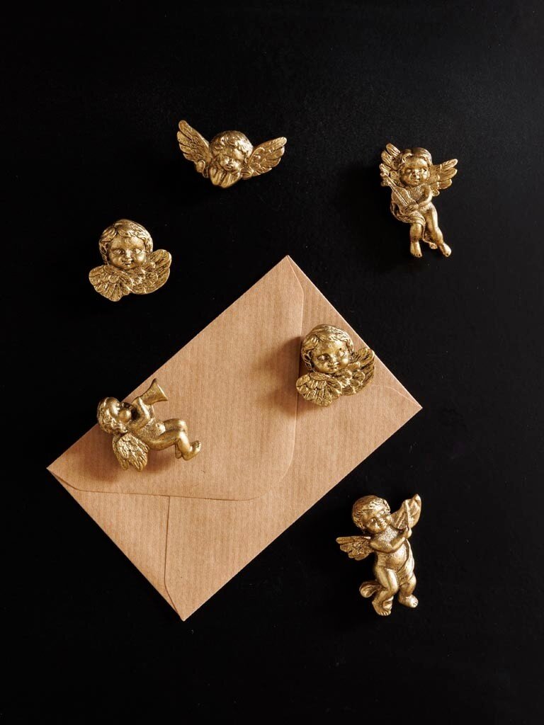 Set of Six Angel Magnets – Gold