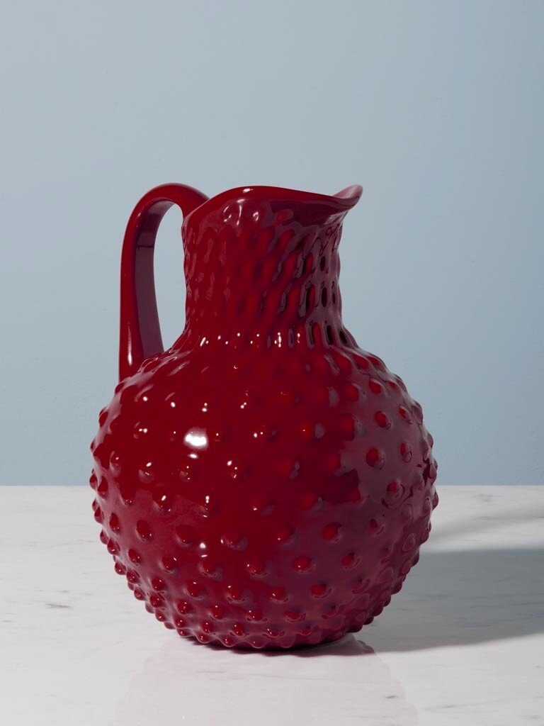 Hobnail Aardewerken Kan – Granaatrood (2L)