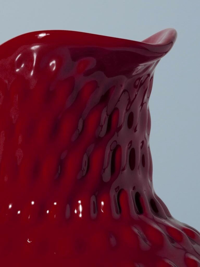 Hobnail Aardewerken Kan – Granaatrood (2L)