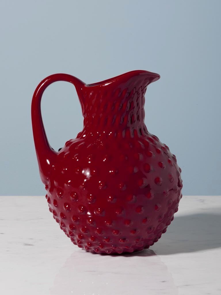 Hobnail Aardewerken Kan – Granaatrood (2L)