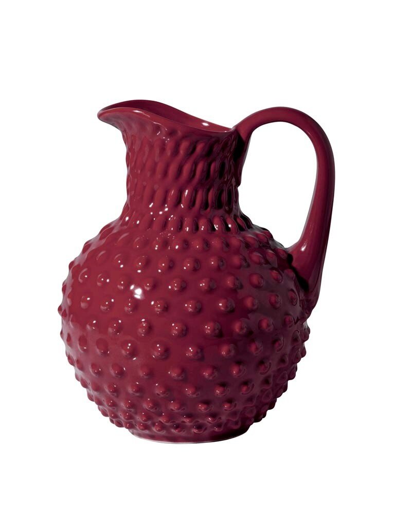 Hobnail Aardewerken Kan – Granaatrood (2L)