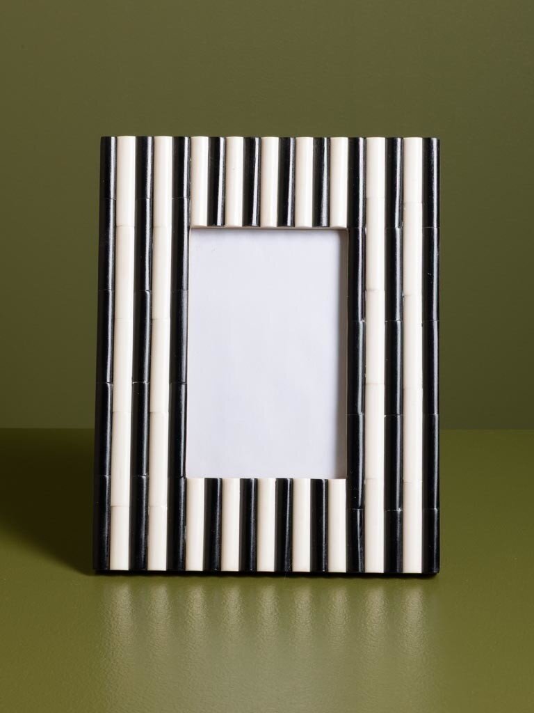 Fotolijst Zwart-Wit Strepen – 10 × 15