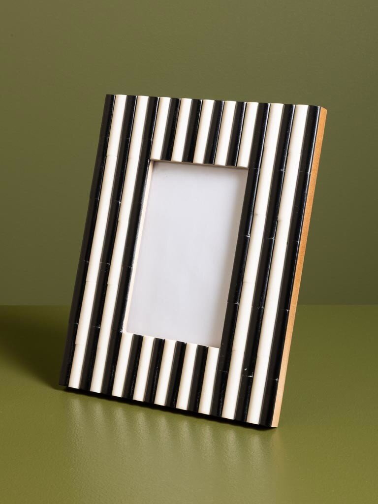 Fotolijst Zwart-Wit Strepen – 10 × 15